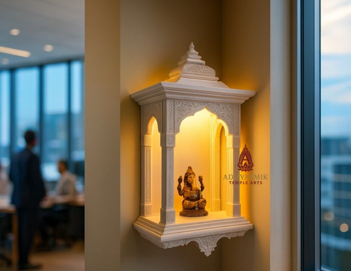 Small Korian Marble Temple 1- adhyatmik temple arts