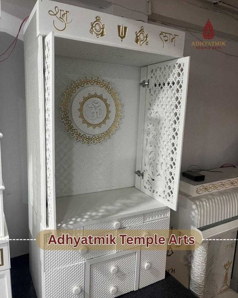 3D Layer Korian Mandir with Door- Adhyatmik Temple Arts