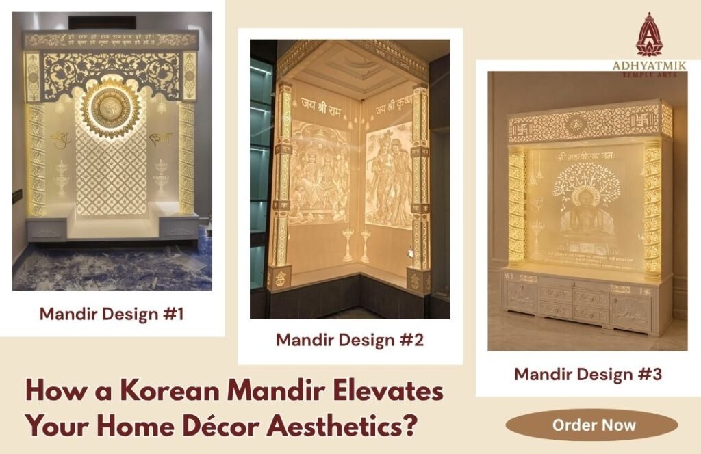 How a Korean Mandir Elevates Your Home Décor Aesthetics– www.adhyatmiktemplearts.com